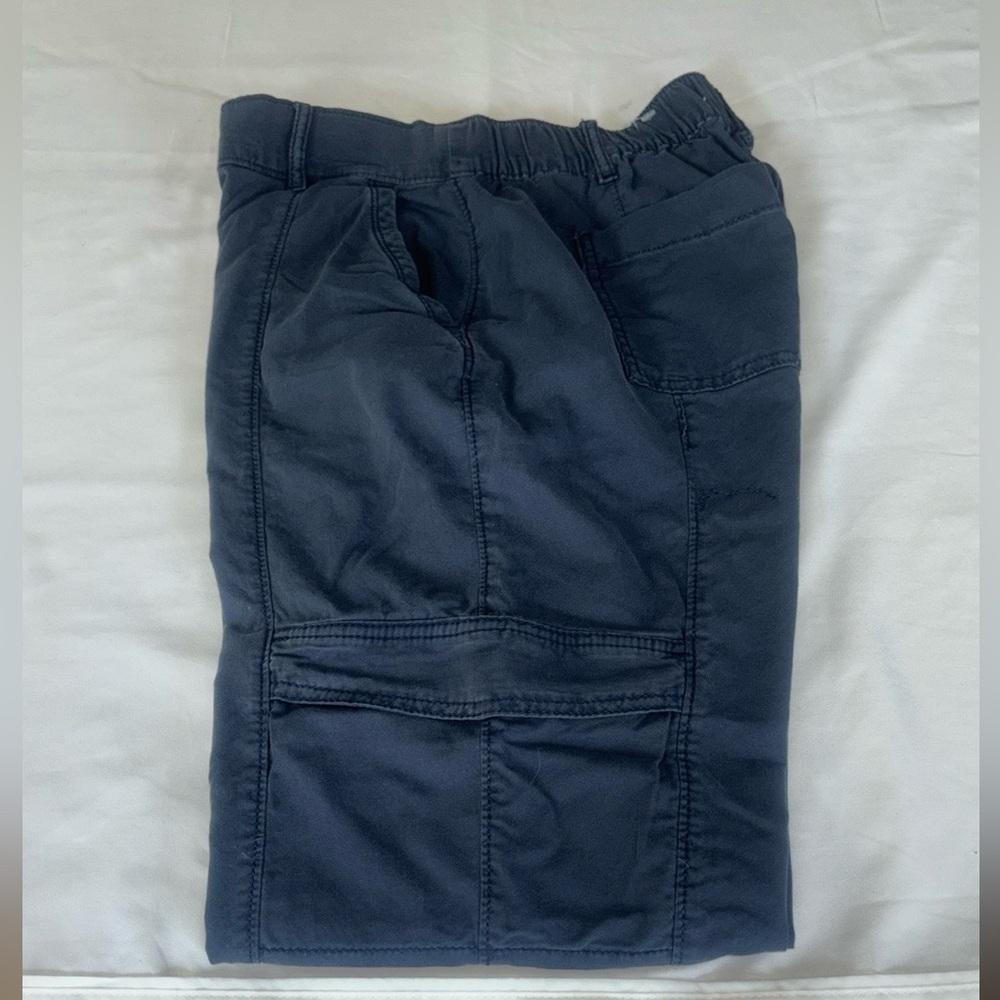 Blue Cargo Pants with Stretchy Fabric and Modern Fit - Picture 5 of 8